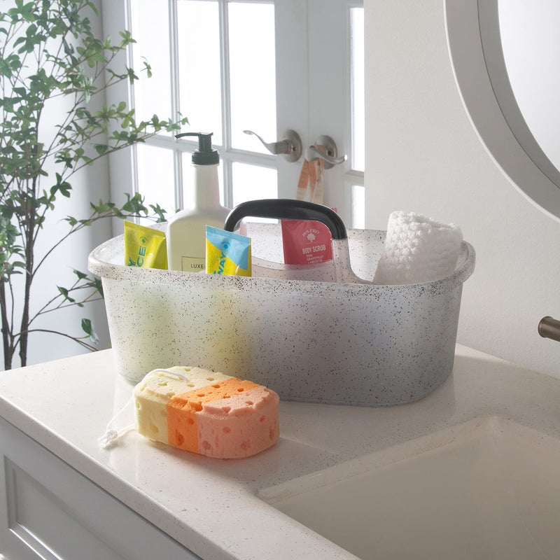 Simplify Bath Bliss Granite Look Shower Caddy | College | Bathroom | Holds Soaps & Shampoo | Cleaning Supplies | Grey - Image 3